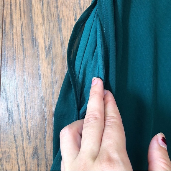 Birdy Grey • Jane Convertible Chiffon Dress bridesmaid formal Emerald green gown - Picture 8 of 15